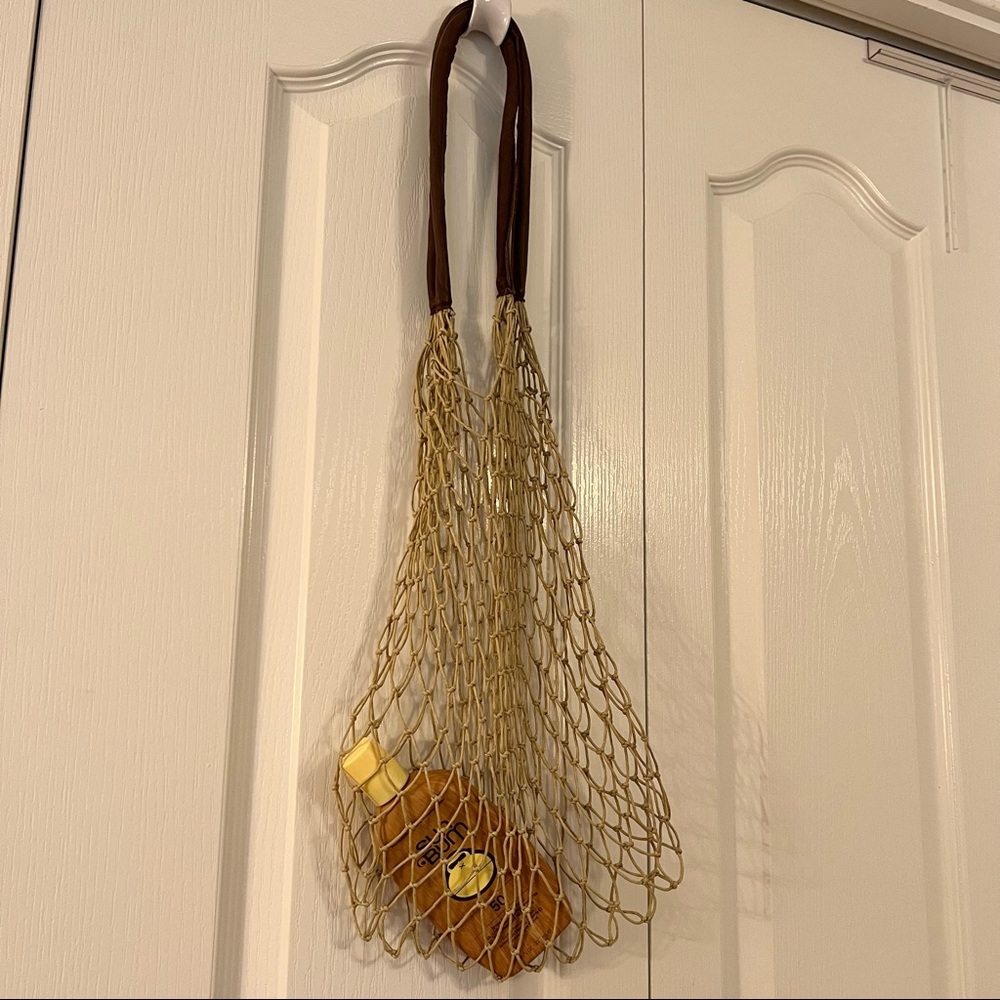 Beach Tote Mesh Bag Tan